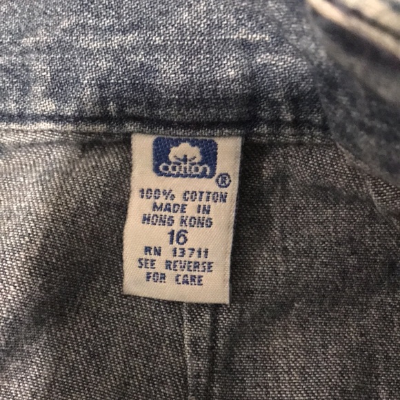 Vintage Marsh Landing Denim Skirt Womens 16 Button Up Blue Jean Lagenlook 90s - Picture 3 of 8